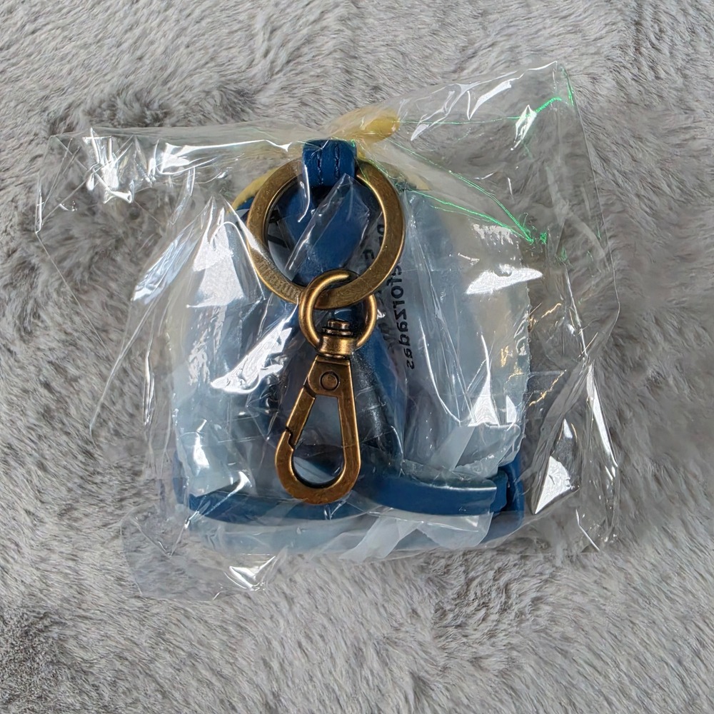 Loungefly Disney Cream Blue Yellow Mini Backpack Key & Card Holder NWOT - Picture 2 of 5